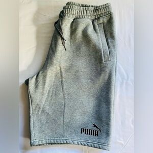 PUMA Men's  fleece Athletic Gray Shorts